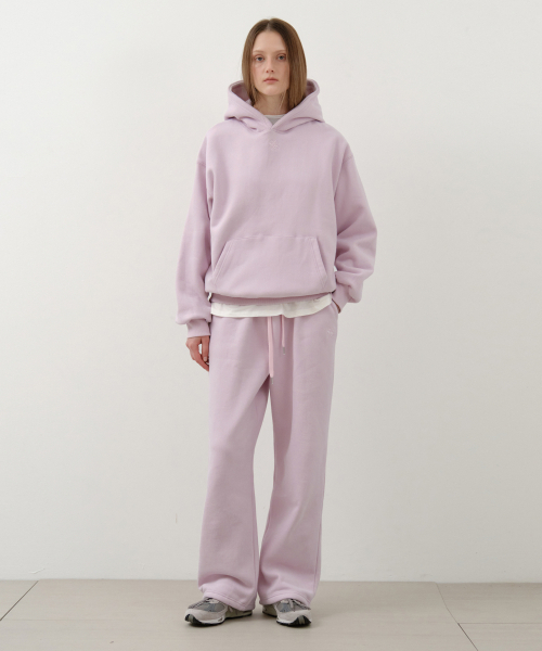 WEDNESDAYOASISFORWOMEN（ウェンズデー オアシス フォー ウーマン）の「W/ソフトパステル起毛ワイドストリングスウェットパンツ_BABY PINK(W25-PT31)（スウェットパンツ・レディース・ライトピンク・OS）」の4枚目の写真