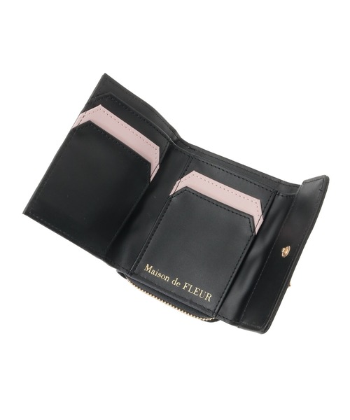 Maison de FLEUR（メゾンドフルール）の「リボンビジューウォレット（財布・レディース・ピンク/ブラック・FREE）」の14枚目の写真
