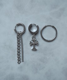 ARROWM 3点セットピアス/イヤーカフ 片耳