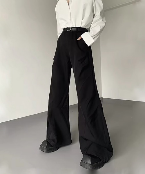SBG(エスビー)の「SBG 切り替えドレープフレアパンツ(デニムパンツ・メンズ・ホワイト/ブラック・MEDIUM/SMALL/LARGE)」の5枚目の写真