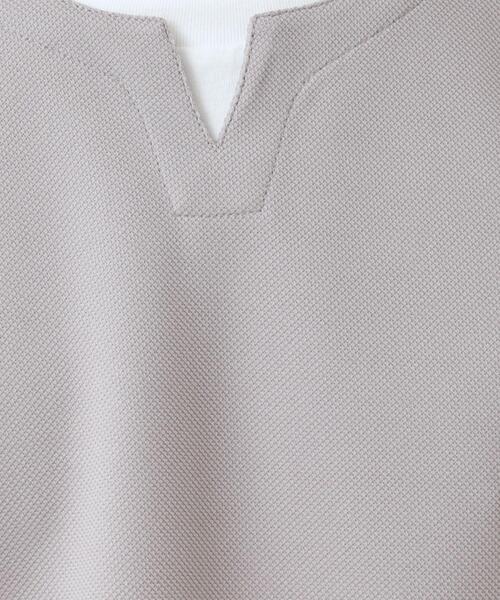 THE SHOP TK (ザ ショップ ティーケー )の「【1枚で手抜きに見えない】キーネック フェイクレイヤード長袖Tシャツ(Tシャツ/カットソー・メンズ・ネイビー/オフホワイト/ライトベージュ/ブラック・04/03/02)」の19枚目の写真