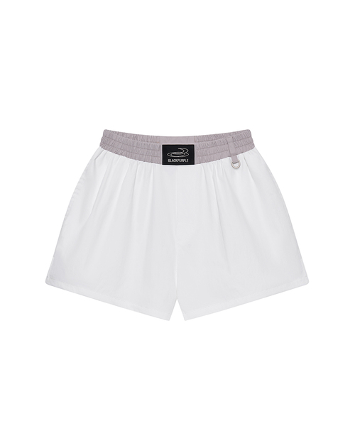 BLACKPURPLE(ブラックパープル)の「フェイズサギングショーツ Phase Sagging Shorts_White(その他パンツ・レディース・ホワイト・FREE)」の1枚目の写真