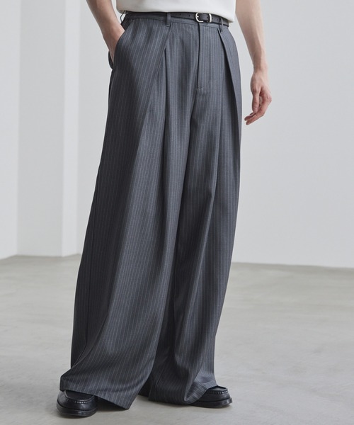 LUENNA(ルエナ)の「【LUENNA】Cross-Tuck Slacks / クロスタックスラックス(スラックス・メンズ・グレー系/ブラック系・L/M/S)」の4枚目の写真