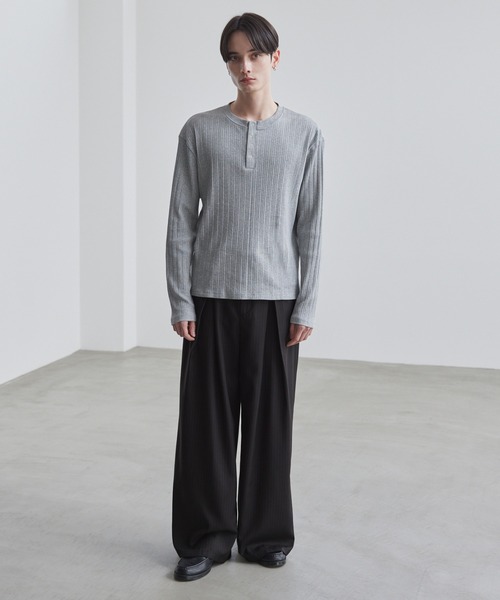 LUENNA(ルエナ)の「【LUENNA】Cross-Tuck Slacks / クロスタックスラックス(スラックス・メンズ・グレー系/ブラック系・L/M/S)」の17枚目の写真