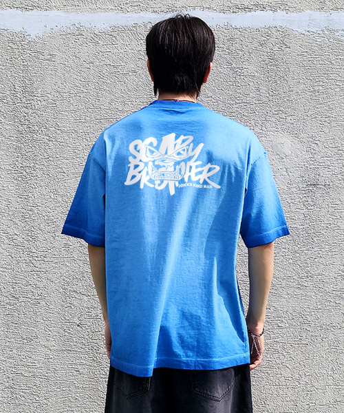 ASTRAL PROJECTION（アストラルプロジェクション）の「[APSTUDIOXSCARYBROTHER SERIES 1]ピグメントルーズフィット半袖Tシャツ_ブルー（Tシャツ/カットソー・メンズ・その他・M/L/XL/XXL）」の3枚目の写真