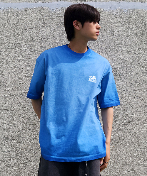 ASTRAL PROJECTION（アストラルプロジェクション）の「[APSTUDIOXSCARYBROTHER SERIES 1]ピグメントルーズフィット半袖Tシャツ_ブルー（Tシャツ/カットソー・メンズ・その他・M/L/XL/XXL）」の6枚目の写真