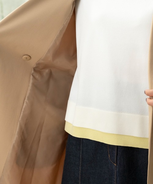 STRAWBERRY-FIELDS(ストロベリーフィールズ)の「2wayサーブルクロス撥水_2wayトレンチコート(トレンチコート・レディース・ネイビー/ベージュ・2)」の19枚目の写真