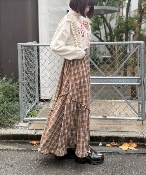 w closet（ダブルクローゼット）の「カレッジスウェットボレロ（Tシャツ/カットソー・レディース・アイボリー/ネイビー/グレー/ブルー・FREE）」の19枚目の写真