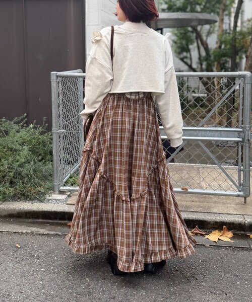 w closet（ダブルクローゼット）の「カレッジスウェットボレロ（Tシャツ/カットソー・レディース・アイボリー/ネイビー/グレー/ブルー・FREE）」の20枚目の写真