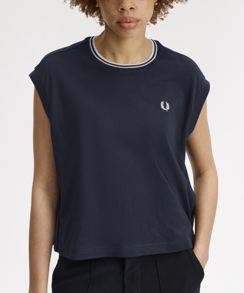 FRED PERRYノースリーブピケTシャツ FRED PERRY(フレッドペリー) Sleeveless Pique T-Shirt コットン鹿の子