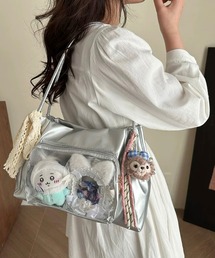 痛バ トートバッグ 痛バッグ 推し活 クリアポケット付き トートバッグ
