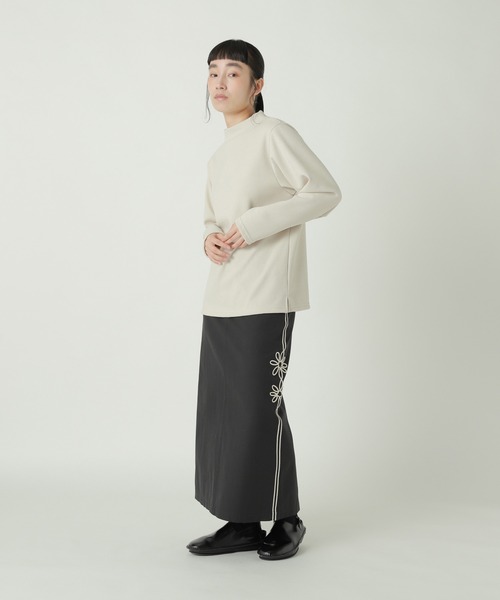 ZUCCa（ズッカ）の「BOUCLE JERSEY / カットソー / P（Tシャツ/カットソー・レディース・オフホワイト/ブラウン/ブラック・M size）」の14枚目の写真