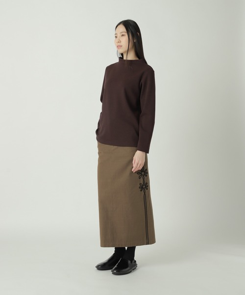 ZUCCa（ズッカ）の「BOUCLE JERSEY / カットソー / P（Tシャツ/カットソー・レディース・オフホワイト/ブラウン/ブラック・M size）」の12枚目の写真