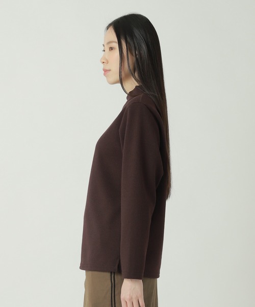 ZUCCa（ズッカ）の「BOUCLE JERSEY / カットソー / P（Tシャツ/カットソー・レディース・オフホワイト/ブラウン/ブラック・M size）」の9枚目の写真