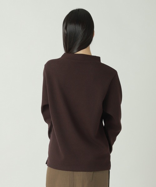 ZUCCa（ズッカ）の「BOUCLE JERSEY / カットソー / P（Tシャツ/カットソー・レディース・オフホワイト/ブラウン/ブラック・M size）」の10枚目の写真