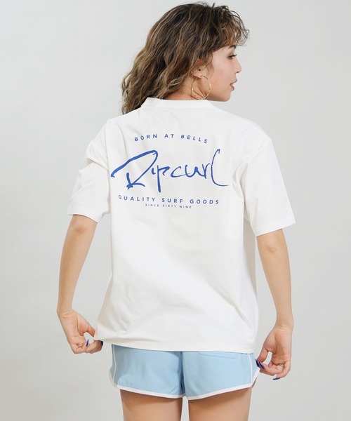 rip curl(リップカール)の「RIP CURL/リップカール WIDE FIT TEE UVケアラッシュガード RCL6S-4304(Tシャツ/カットソー・レディース・ピンク/モスグリーン/ホワイト/ブラック・L/M)」の1枚目の写真