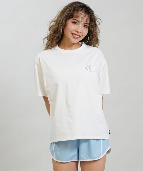 rip curl(リップカール)の「RIP CURL/リップカール WIDE FIT TEE UVケアラッシュガード RCL6S-4304(Tシャツ/カットソー・レディース・ピンク/モスグリーン/ホワイト/ブラック・L/M)」の5枚目の写真