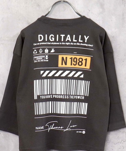 ZI-ON（ジーオン）の「キッズ オーバーサイズ 9分袖ロンT（スウェット・キッズ・ホワイト系その他4/チャコールグレー/ブラック系その他/ベージュ/ダークグリーン/ホワイト系その他3/ホワイト系その他/グレー系その他/ブラック/オフホワイト/ホワイト系その他2・130cm/140cm/120cm/110cm/160cm/150cm/130）」の10枚目の写真