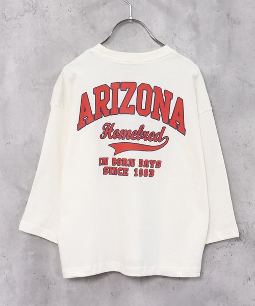 ZI-ON（ジーオン）の「キッズ オーバーサイズ 9分袖ロンT（スウェット・キッズ・ホワイト系その他4/チャコールグレー/ブラック系その他/ベージュ/ダークグリーン/ホワイト系その他3/ホワイト系その他/グレー系その他/ブラック/オフホワイト/ホワイト系その他2・130cm/140cm/120cm/110cm/160cm/150cm/130）」の6枚目の写真