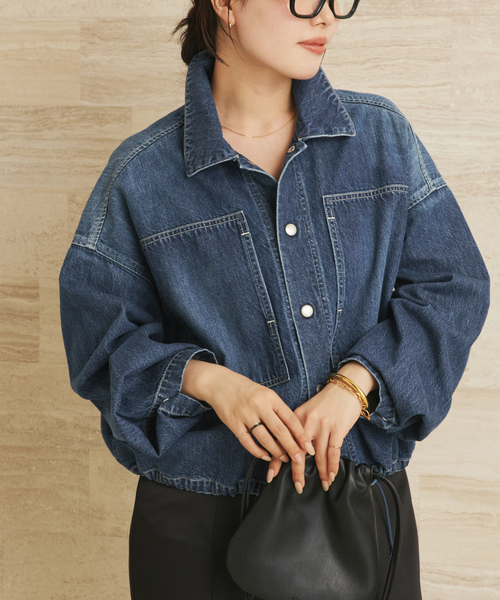 plage（プラージュ）の「JOHNBULL / ジョンブル 別注 ブルゾン（デニムジャケット・レディース・ネイビー/ホワイト・FREE）」の2枚目の写真