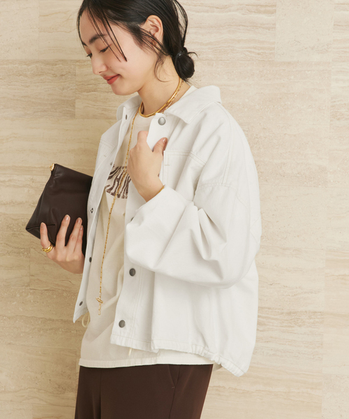 plage（プラージュ）の「JOHNBULL / ジョンブル 別注 ブルゾン（デニムジャケット・レディース・ネイビー/ホワイト・FREE）」の12枚目の写真