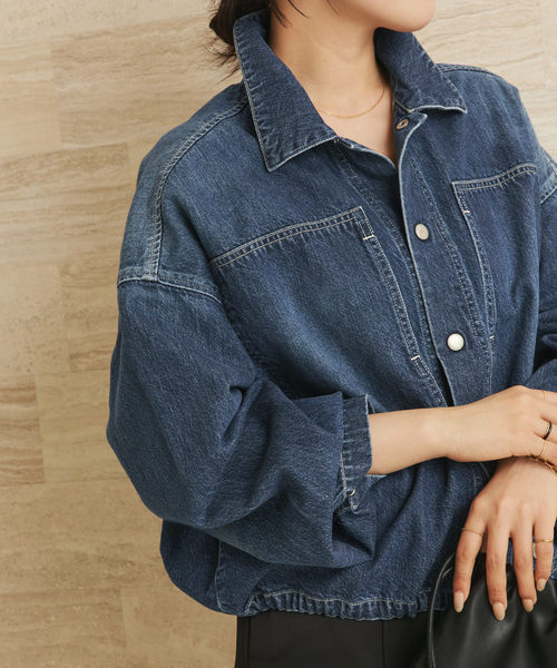 plage（プラージュ）の「JOHNBULL / ジョンブル 別注 ブルゾン（デニムジャケット・レディース・ネイビー/ホワイト・FREE）」の5枚目の写真