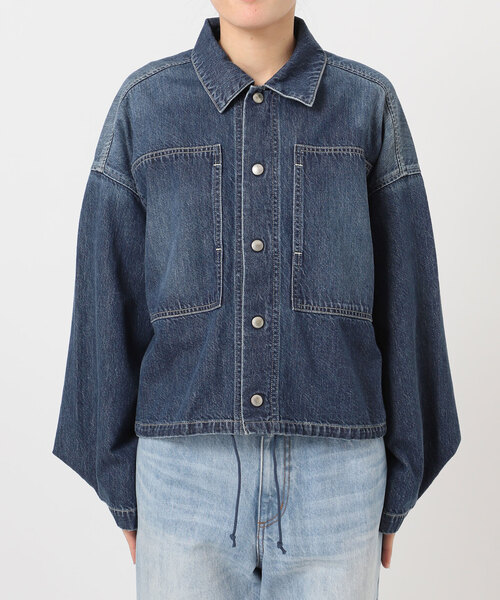 plage（プラージュ）の「JOHNBULL / ジョンブル 別注 ブルゾン（デニムジャケット・レディース・ネイビー/ホワイト・FREE）」の6枚目の写真