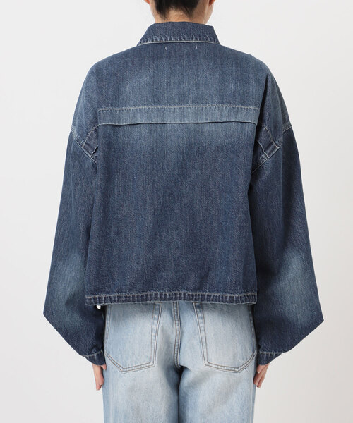 plage（プラージュ）の「JOHNBULL / ジョンブル 別注 ブルゾン（デニムジャケット・レディース・ネイビー/ホワイト・FREE）」の8枚目の写真