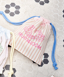 FRUIT OF THE LOOM（フルーツオブザルーム）の「FRUIT OF THE LOOM × FREAK'S STORE/フルーツオブザルーム 別注 マルチストライプ 巾着バッグ/配色カラー巾着バッグ（ポーチ）」