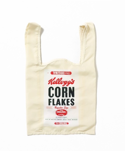 FRUIT OF THE LOOM(フルーツオブザルーム)の「VINTAGE Kellogg's shopping bag / ケロッグコラボ レトロデザイン ショッピングバッグ(エコバッグ/サブバッグ・メンズ・ホワイト/ピンク/オフホワイト/ブルー・FREE)」の2枚目の写真