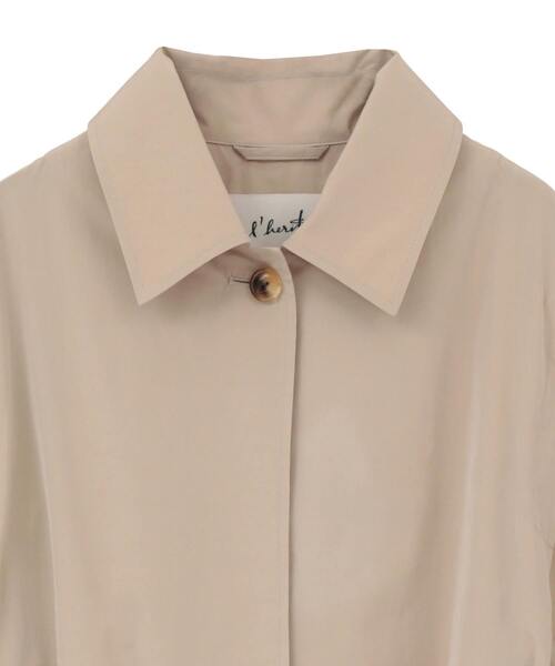 martinique（マルティニーク）の「【l’heritage martinique/レリタージュ マルティニーク】テクニカルコットンタフタステンカラーコート（ステンカラーコート・レディース・ライトベージュ/グリーン系その他・FREE）」の5枚目の写真