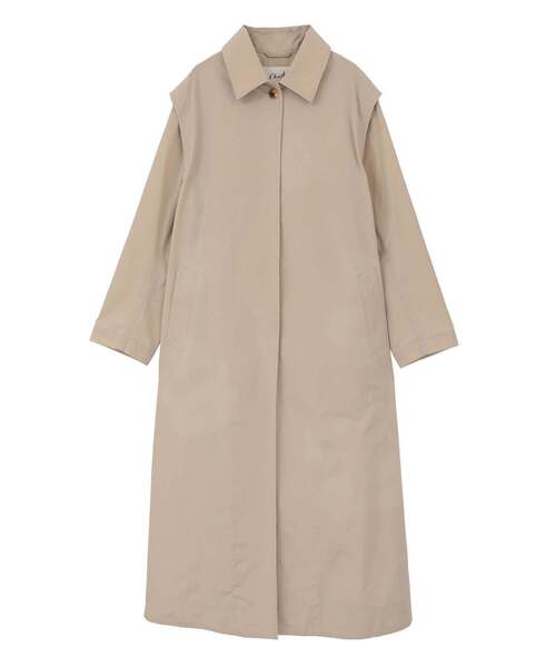 martinique（マルティニーク）の「【l’heritage martinique/レリタージュ マルティニーク】テクニカルコットンタフタステンカラーコート（ステンカラーコート・レディース・ライトベージュ/グリーン系その他・FREE）」の11枚目の写真