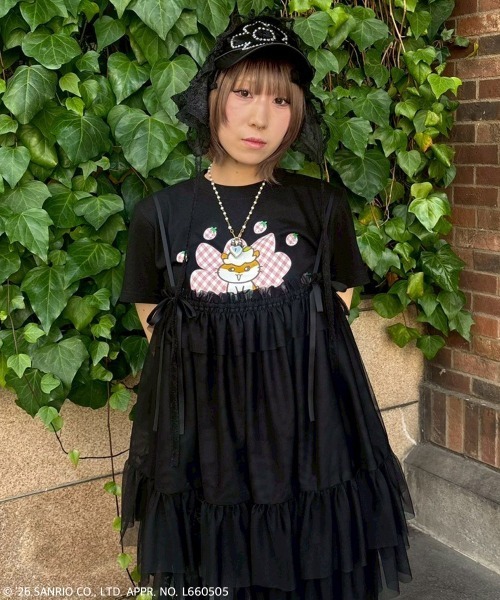 Candy Stripper（キャンディストリッパー）の「【COROCOROKURIRIN】STRAWBERRY TEE（Tシャツ/カットソー・レディース・ブラック/ライトブルー/オフホワイト・FREE）」の19枚目の写真