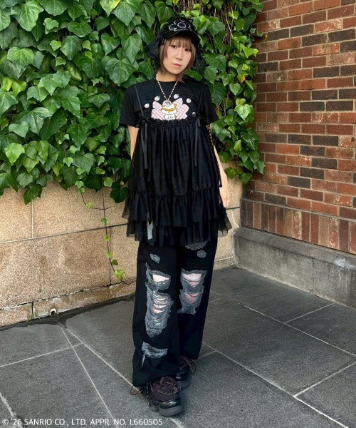 Candy Stripper（キャンディストリッパー）の「【COROCOROKURIRIN】STRAWBERRY TEE（Tシャツ/カットソー・レディース・ブラック/ライトブルー/オフホワイト・FREE）」の22枚目の写真