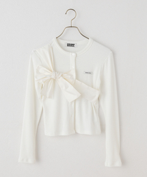 CRANK/クランク RIBBON-TIED KNIT CARDIGAN