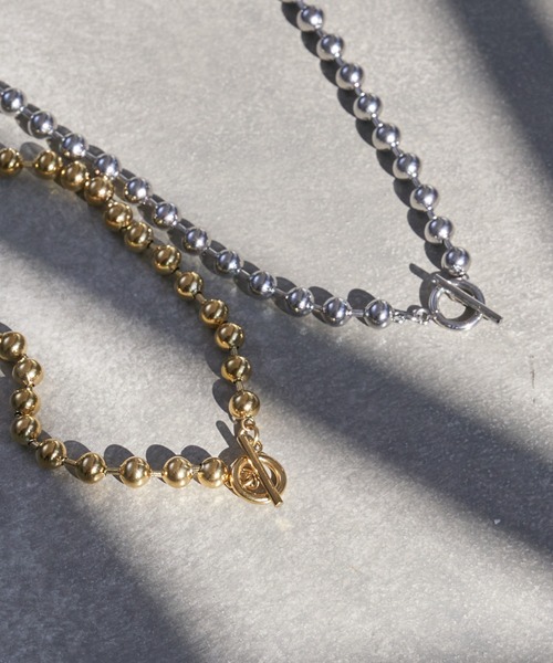 CIAOPANIC TYPY（チャオパニックティピー）の「lilステンレスボールチェーンネックレス（ネックレス・レディース・ゴールド/シルバー・ONE SIZE）」の2枚目の写真