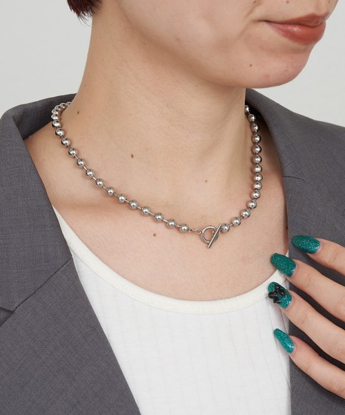 CIAOPANIC TYPY（チャオパニックティピー）の「lilステンレスボールチェーンネックレス（ネックレス・レディース・ゴールド/シルバー・ONE SIZE）」の3枚目の写真