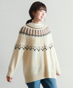 Heart Fair Isle Knit Pullover（ニット/セーター）｜Her lip to（ハー