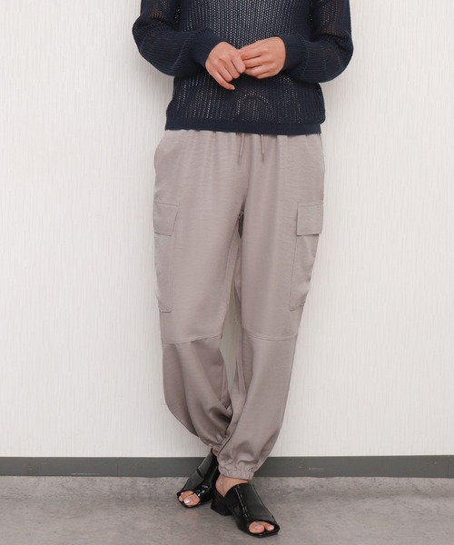 libelle more(リベル モア)の「ヴィンテージツイルカーゴパンツ(カーゴパンツ・レディース・ミント/チャコールグレー/ブラック/アイボリー/グレイッシュベージュ・M/L)」の4枚目の写真