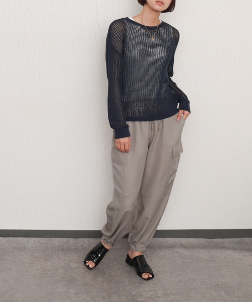 libelle more(リベル モア)の「ヴィンテージツイルカーゴパンツ(カーゴパンツ・レディース・ミント/チャコールグレー/ブラック/アイボリー/グレイッシュベージュ・M/L)」の21枚目の写真
