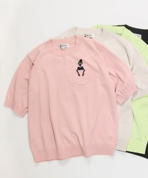 STUDIO PICONE（スタジオピッコーネ）の「コットン混picolady半袖ニット（ニット/セーター）」