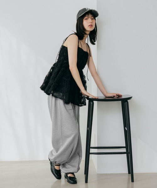 Heather（ヘザー）の「UV裏毛ワイドパンツ　656679（スウェットパンツ・レディース・グレー系その他/ピンク/スミクロ・FREE）」の6枚目の写真