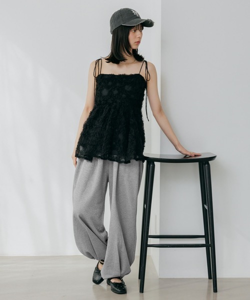 Heather（ヘザー）の「UV裏毛ワイドパンツ　656679（スウェットパンツ・レディース・グレー系その他/ピンク/スミクロ・FREE）」の7枚目の写真