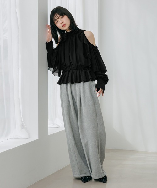 Heather（ヘザー）の「UV裏毛ワイドパンツ　656679（スウェットパンツ・レディース・グレー系その他/ピンク/スミクロ・FREE）」の14枚目の写真