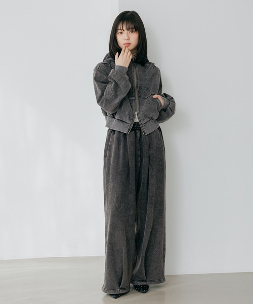 Heather（ヘザー）の「UV裏毛ワイドパンツ　656679（スウェットパンツ・レディース・グレー系その他/ピンク/スミクロ・FREE）」の21枚目の写真