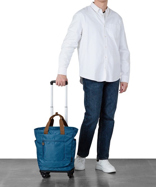 ACE(エース)の「RIMINI/リミニ サト キャリーバッグ 24L 機内持込 お買い物カート 65441(スーツケース/キャリーバッグ・レディース・ネイビー/ブラック/イエロー/ブラウン・FREE)」の5枚目の写真