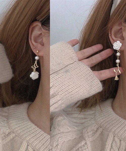 shoppinggo（ショッピングゴー）の「ピアス レディース パール 揺れる ロングピアス（ピアス（両耳用）・レディース・ゴールド・FREE）」の8枚目の写真