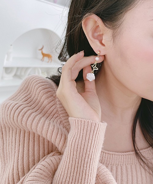 shoppinggo（ショッピングゴー）の「ピアス レディース パール 揺れる ロングピアス（ピアス（両耳用）・レディース・ゴールド・FREE）」の10枚目の写真