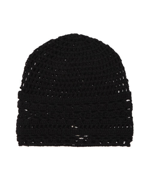 FREE'S MART（フリーズマート）の「編みワッチ（ニットキャップ/ビーニー・レディース・ブラック/ホワイト・ﾌﾘ-）」の4枚目の写真