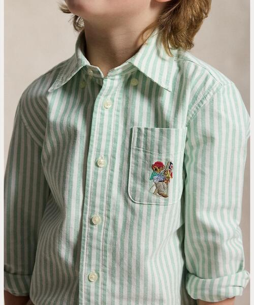 POLO RALPH LAUREN CHILDRENSWEAR（ポロ ラルフ ローレン チルドレンズウェア）の「Polo ベア コットン オックスフォード シャツ（シャツ/ブラウス・キッズ・マルチ・7/6/4/3）」の7枚目の写真